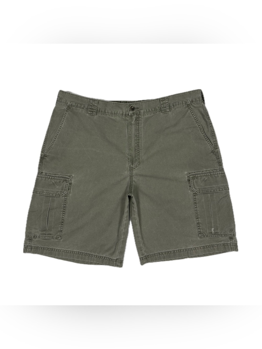 LL Bean 256501 100% cotton khaki green Allagash cargo shorts men’s W37 I10